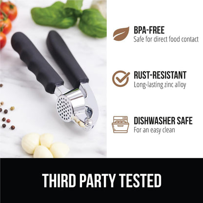 GORILLA GRIP 3-Piece Garlic Press and Peeler Set, Black - view 5