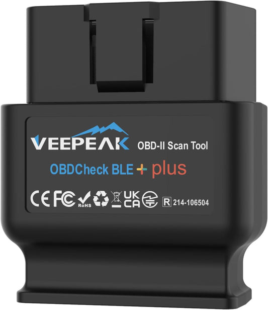 Veepeak OBDCheck BLE+ Bluetooth OBD II Scanner for iOS and Android