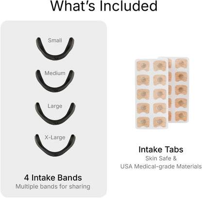 Intake Breathing Nasal Strip Starter Kit, 15 Count, Black - view 2