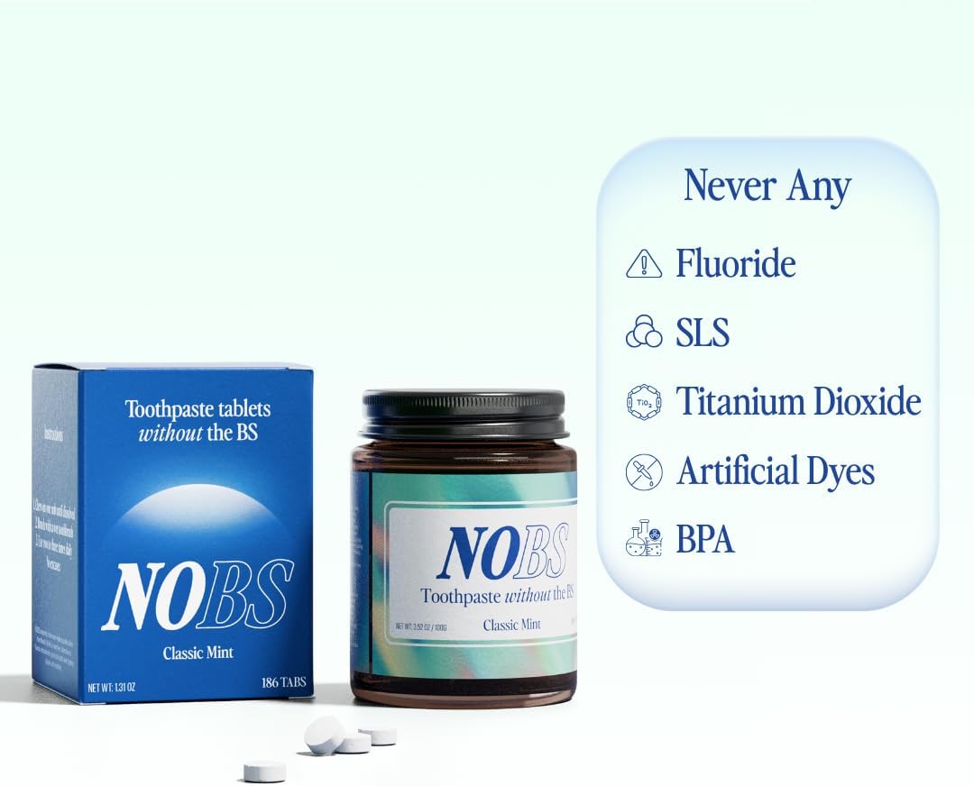 NOBS Fluoride-Free Toothpaste Tablets with Nano Hydroxyapatite, 3 Month Supply - view 4
