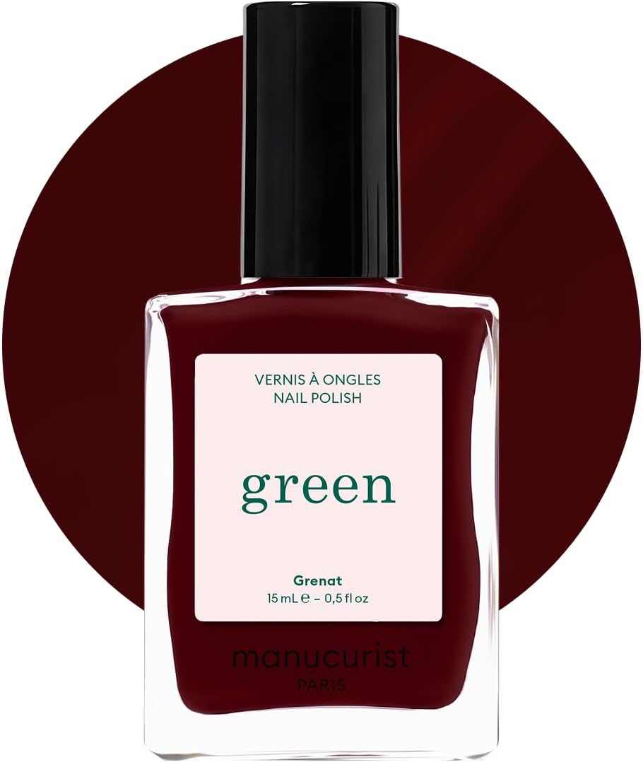 Manucurist Green Natural Nail Polish, Grenat Maroon Red — product view
