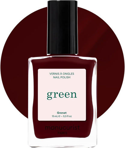 Manucurist Green Natural Nail Polish, Grenat Maroon Red