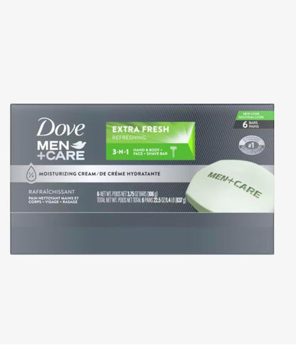 Dove Men+Care Extra Fresh Body and Face Bar 4 oz Pack of 6 - view 2