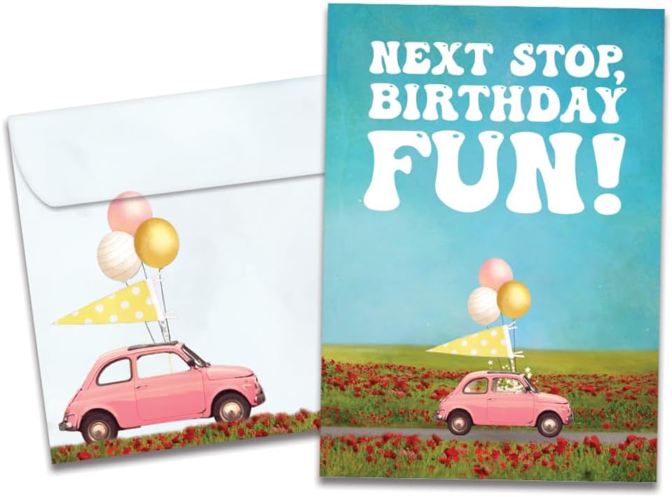 Tree-Free Greetings Next Stop Birthday Card, 12.7 x 17.8 cm (5 x 7 in) — product view