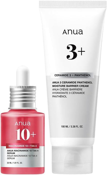 Anua Essential Daily Moisturising Duo, Niacinamide Serum and Moisturiser
