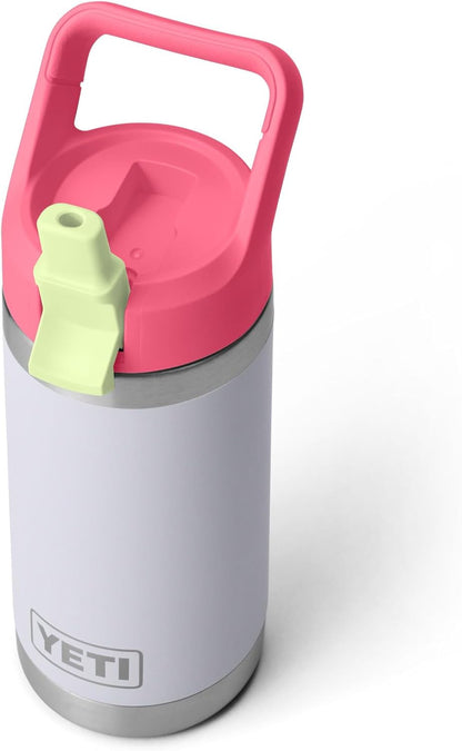 YETI Rambler Jr. 12 oz Kids Bottle with Straw Cap, Mist/Pink/Grasshopper - view 3