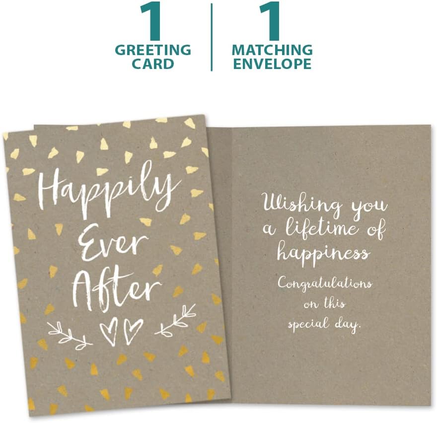 Tree-Free Greetings Wedding Card, Happily After Today, 5 x 7 Inch - view 5