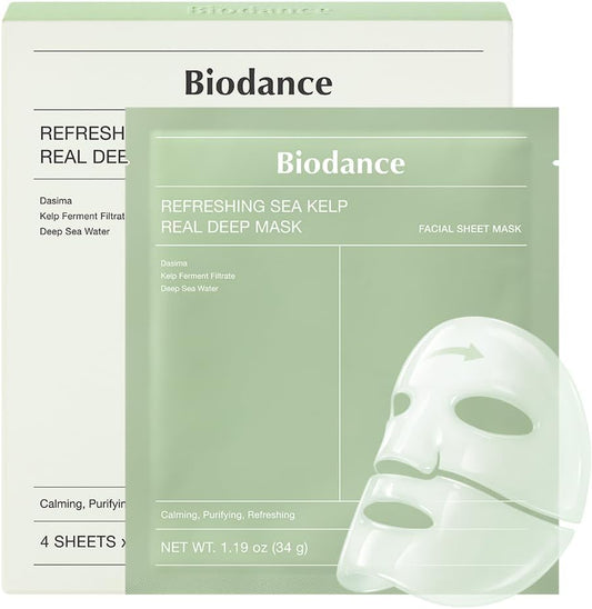 Biodance Sea Kelp Hydrogel Overnight Face Mask, 4 Pack