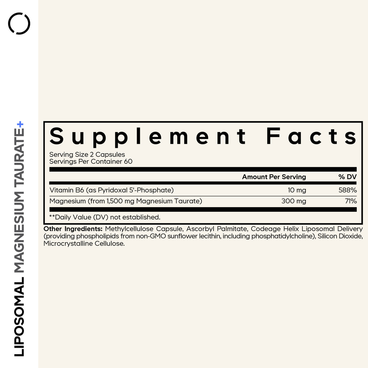 Codeage Liposomal Magnesium Taurate+, 120 Vegetable Capsules - view 4
