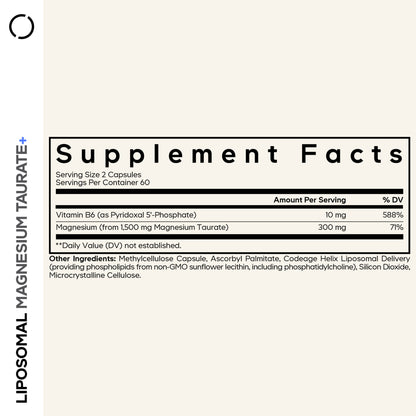 Codeage Liposomal Magnesium Taurate+, 120 Vegetable Capsules - view 4