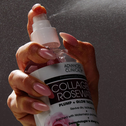 Advanced Clinicals Collagen + Rosewater Facial Mist 222 ml (7.5 fl oz) - view 5