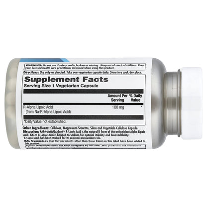 KAL ActivOxidant R-Lipoic Acid 100 mg 60 Veg Caps - view 2