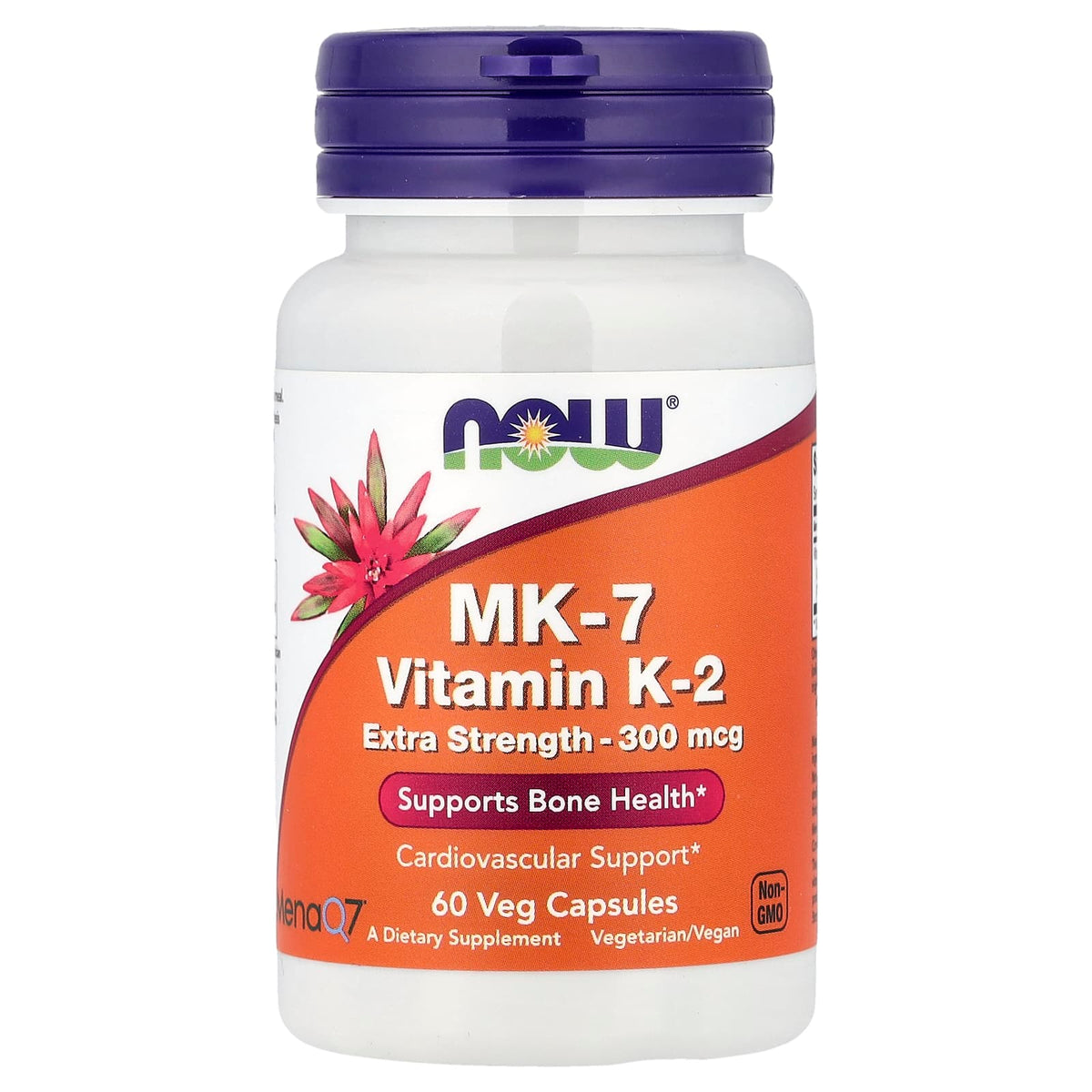 NOW Foods MK-7 Vitamin K-2, 300 mcg, 60 Veg Capsules — product view