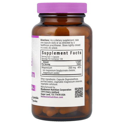 Bluebonnet Nutrition Buffered Chelated Magnesium, 120 Vegetable Capsules - view 2