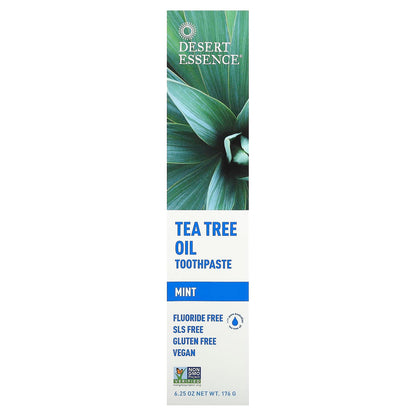 Desert Essence Tea Tree Oil Toothpaste, Mint, 176 g - view 2