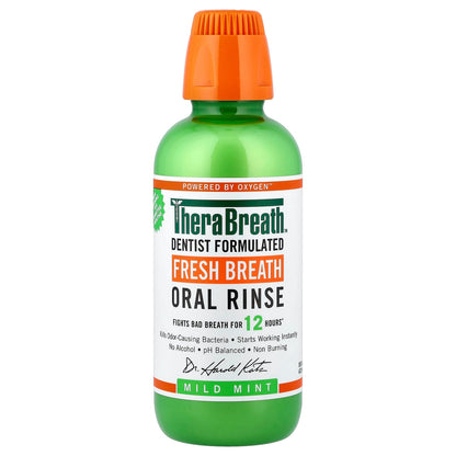 TheraBreath Fresh Breath Mouthwash, Mild Mint, 473 ml (16 fl oz)