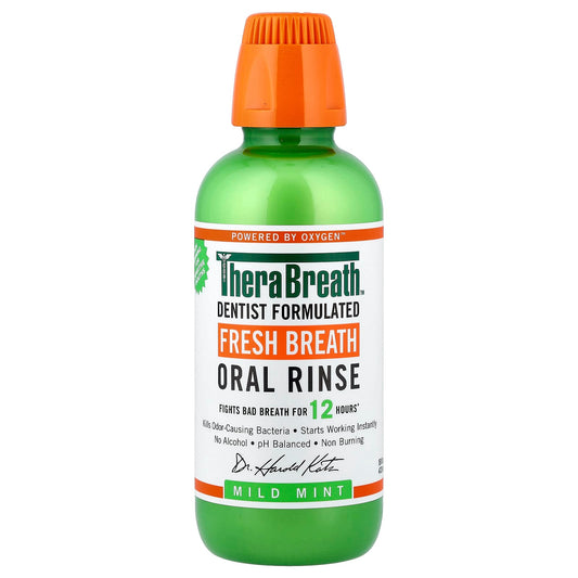 TheraBreath Fresh Breath Mouthwash, Mild Mint, 473 ml (16 fl oz)