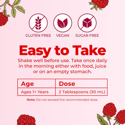 MaryRuth's Liquid Morning Multivitamin, Raspberry, 887 ml (30 fl oz) - view 5