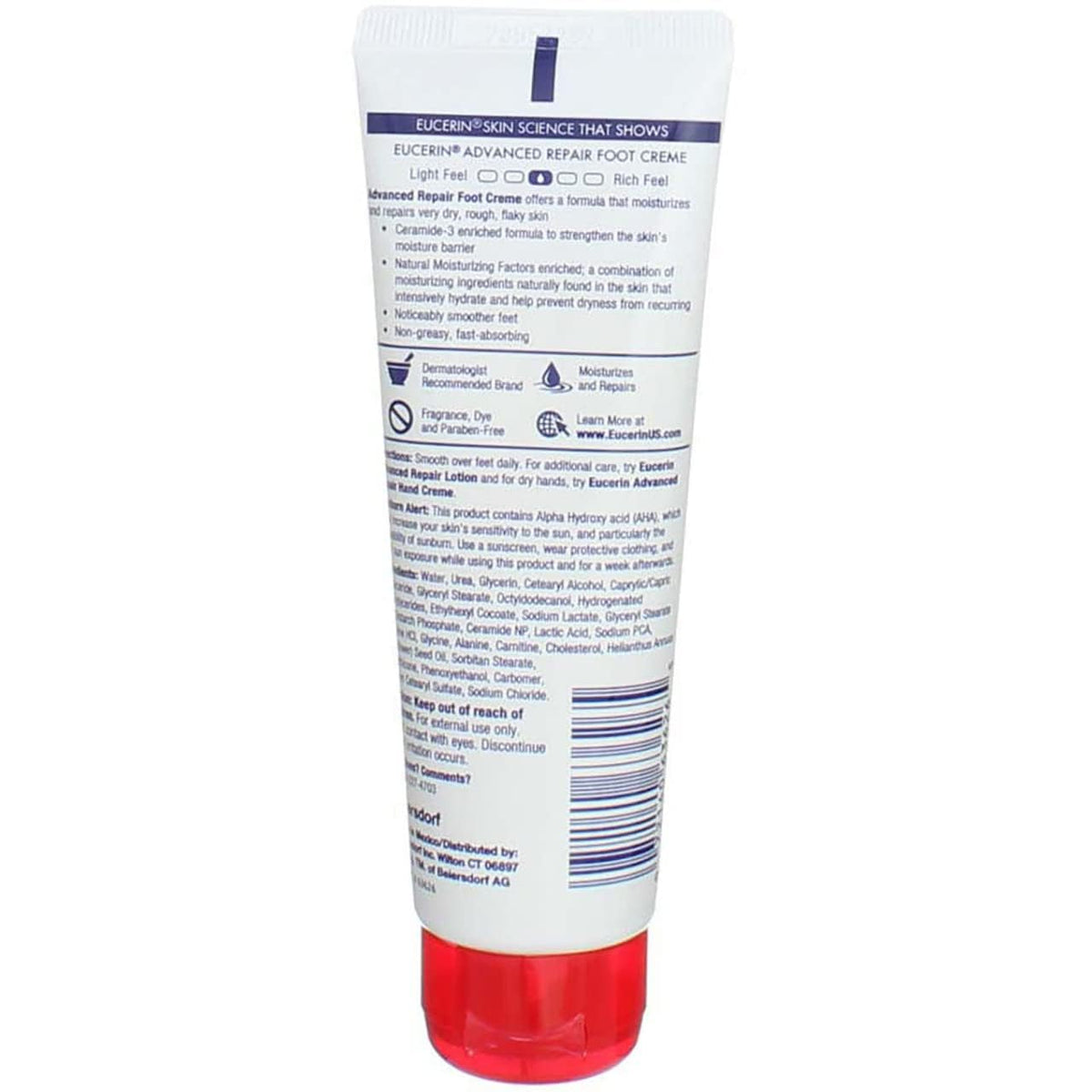 Eucerin Advanced Repair Foot Cream for Very Dry Skin, Fragrance-Free, 3 oz - view 3