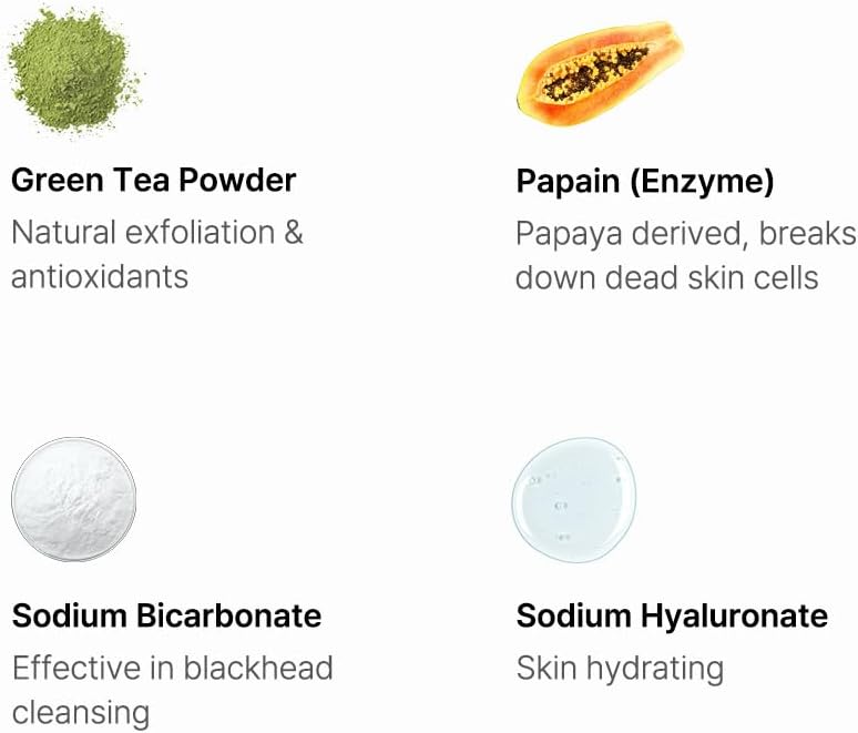 By Wishtrend Green Tea & Enzyme Powder Face Wash 110 g - view 3