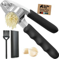 GORILLA GRIP 3-Piece Garlic Press and Peeler Set, Black