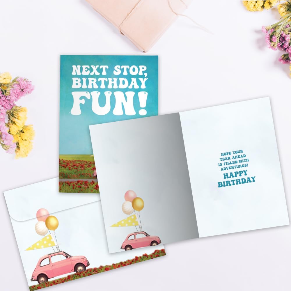 Tree-Free Greetings Next Stop Birthday Card, 12.7 x 17.8 cm (5 x 7 in) — alternate product view
