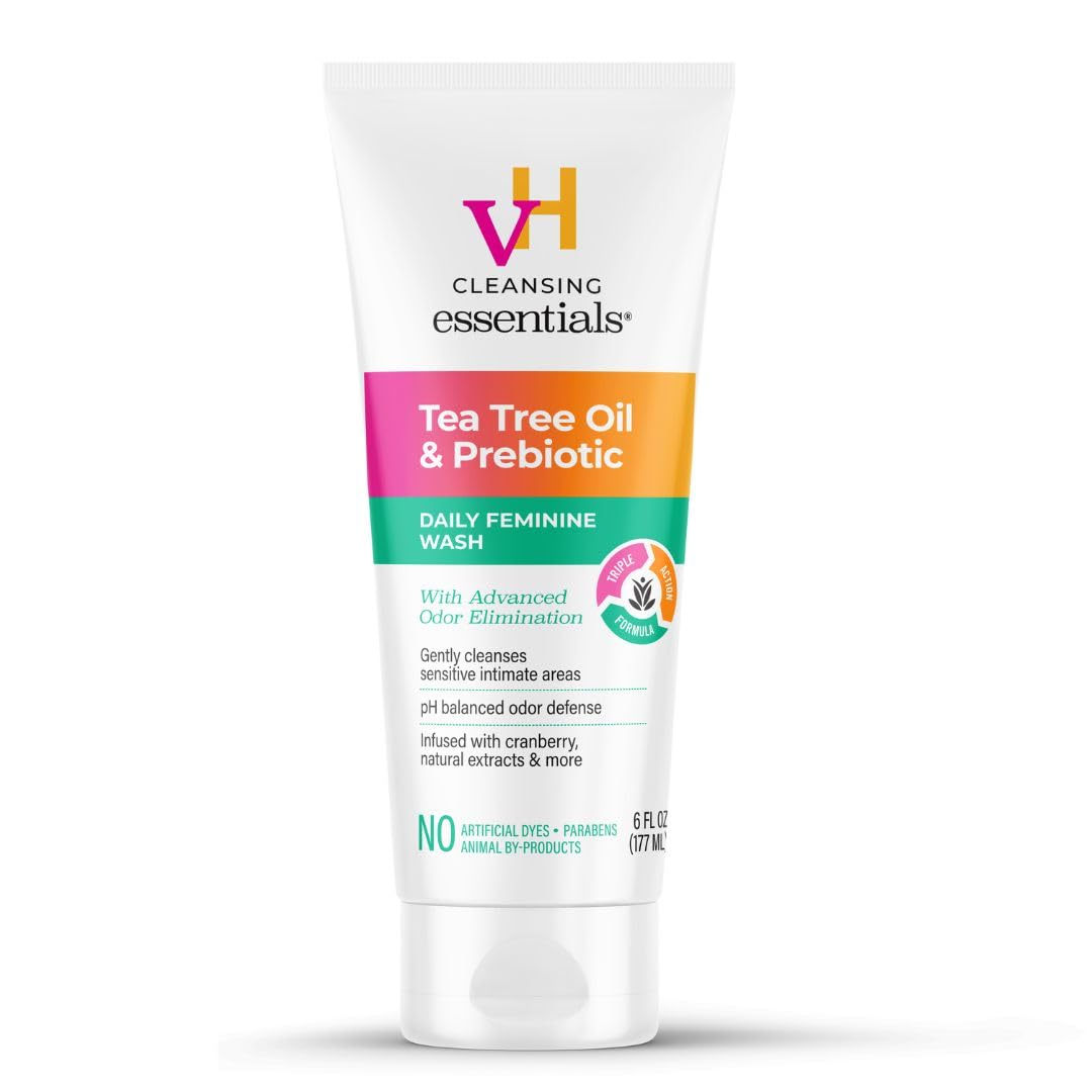 vH essentials Daily Feminine Wash, Tea Tree Oil & Prebiotic, 6 fl oz (180 ml) — product view