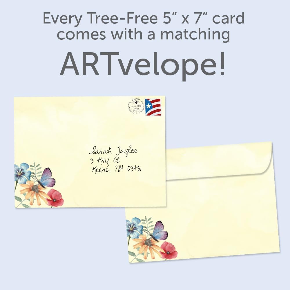 Tree-Free Greetings Birthday Card, Happy Butterflies, 5 x 7 Inch - view 4