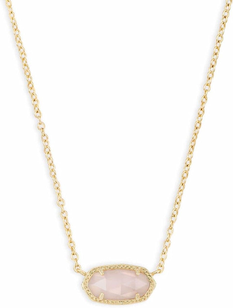 Kendra Scott Elisa Pendant Necklace, 14k Gold-Plated, Rose Quartz