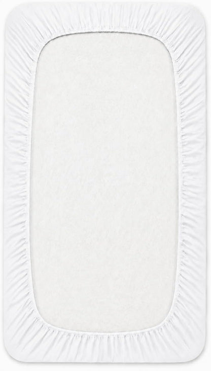 SheetWorld Fitted Bassinet Sheet 12 x 29 Inch, White Cotton Jersey - view 4