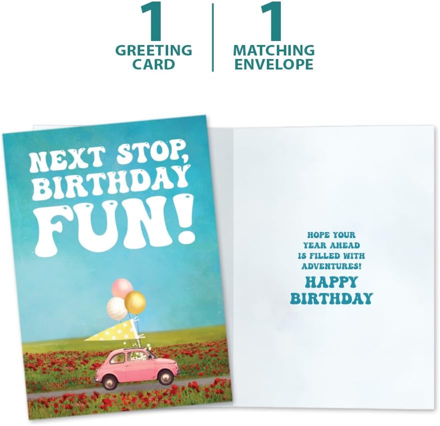 Tree-Free Greetings Next Stop Birthday Card, 5 x 7 in - view 5