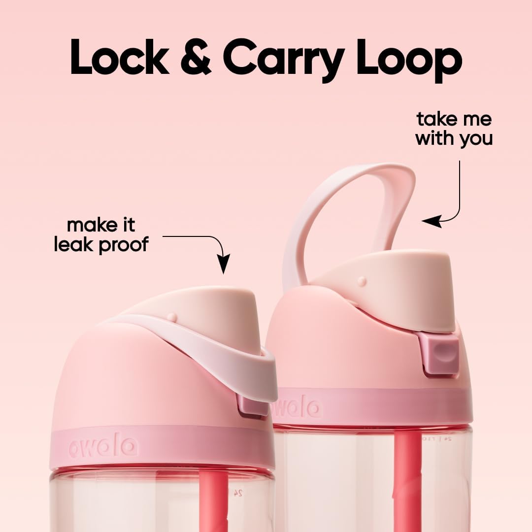 Owala FreeSip Tritan Water Bottle 25oz, Rose Quartz - view 5