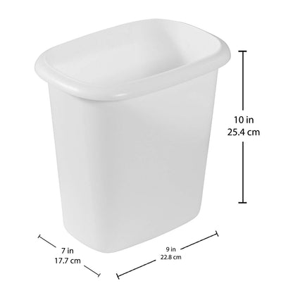 Rubbermaid Vanity Wastebasket, 1.5 Gallon (6 Quart), White - view 3