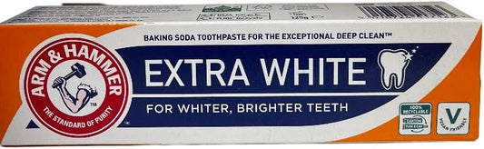 Arm & Hammer Baking Soda Extra White Care Toothpaste with Fluoride, 2 x 125 g