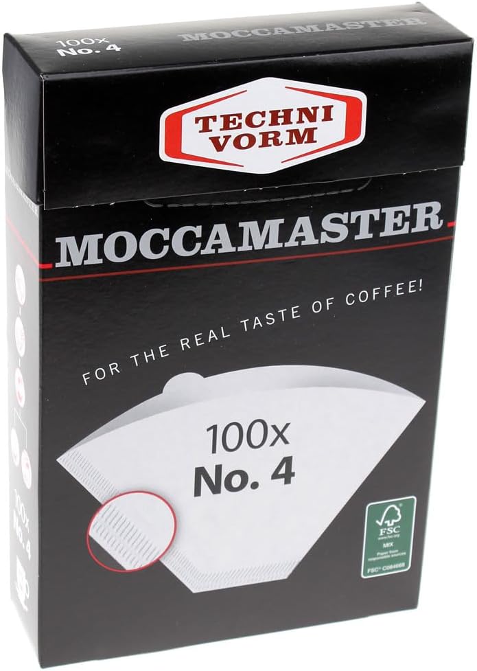 Technivorm Moccamaster #4 White Paper Coffee Filters, 100 Count — product view
