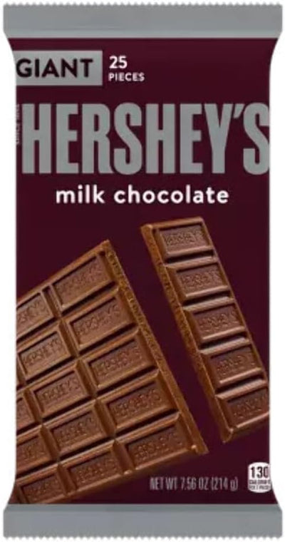 Hershey's Milk Chocolate Giant Bar, 25 Pieces, 214 g (7.56 oz)