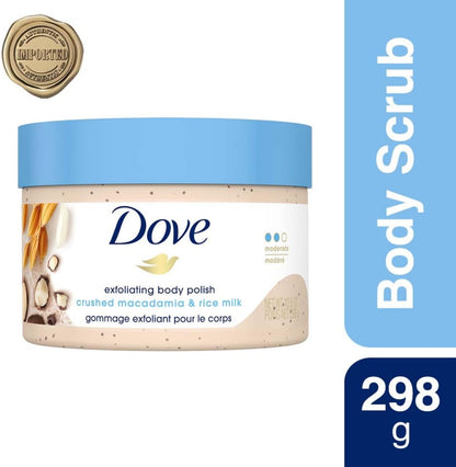 Dove Exfoliating Body Polish Body Scrub Macadamia & Rice Milk 10.5 oz - view 2