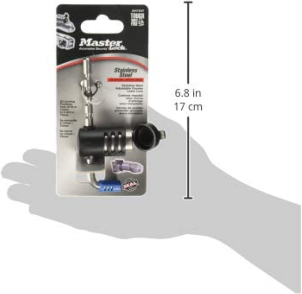 Master Lock 2847DAT Adjustable Stainless Steel Coupler Lock - view 5