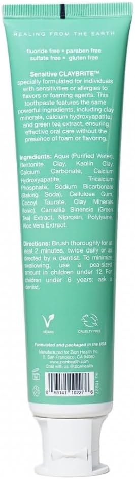 Zion Health ClayBrite Sensitive Natural Toothpaste, 4 oz - view 2