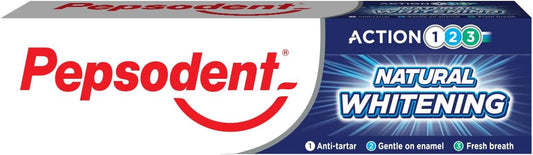 Pepsodent Natural Whitening Toothpaste with Fluoride & Calcium, 75 ml