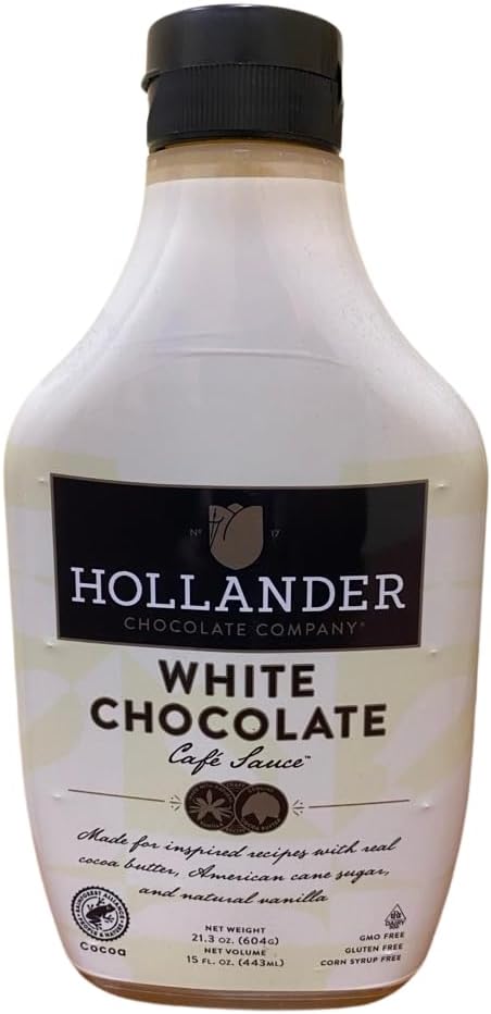 Hollander Chocolate Co. White Chocolate Cafe Sauce 443 ml (15 fl oz)