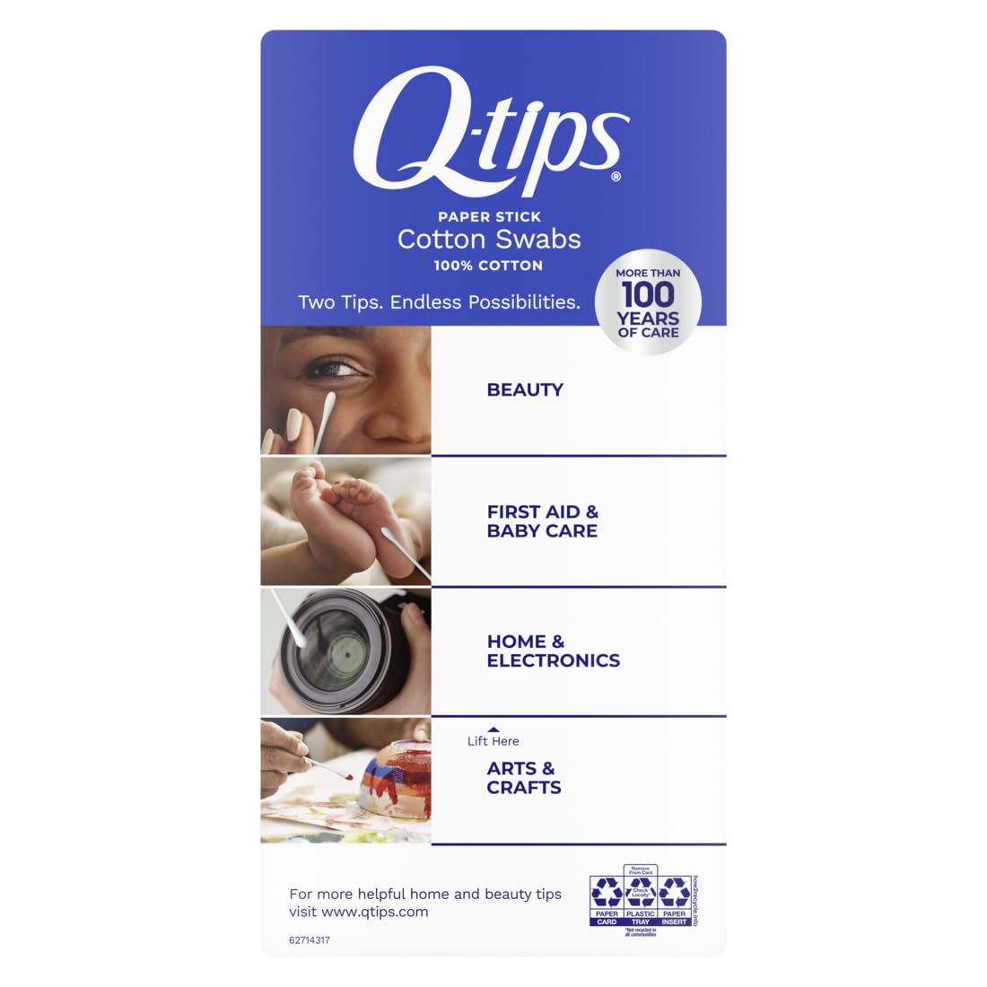 Q-tips Original Cotton Swabs, 375 Count - view 2