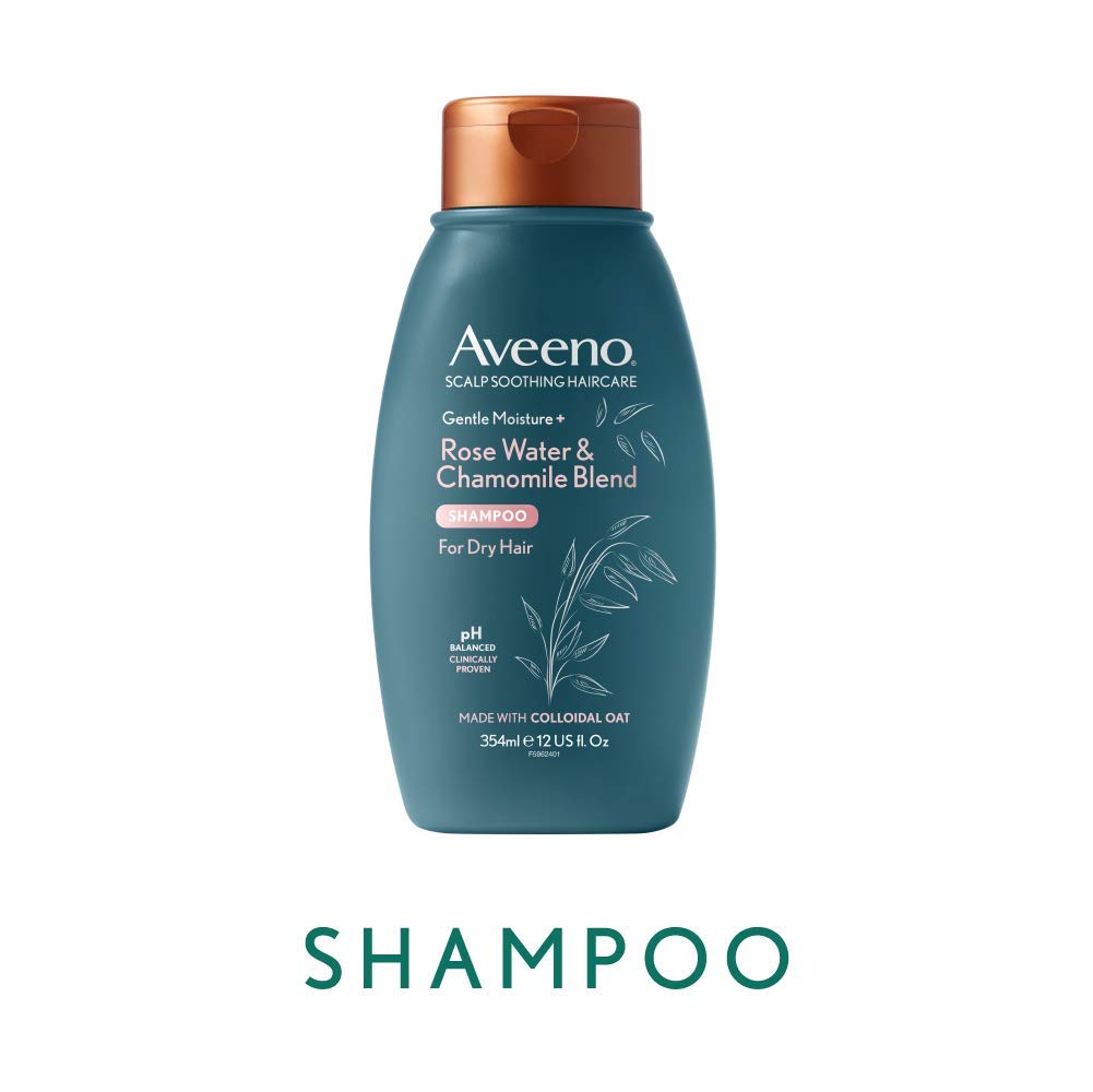 Aveeno Itchy Scalp Shampoo with Rose Water & Chamomile, 354 ml (12 fl oz) — alternate product view