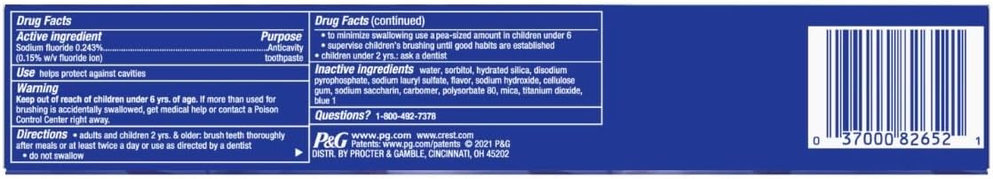 Crest 3D White Advanced Toothpaste Arctic Fresh 76 g (2.7 oz), Pack of 2 - view 2
