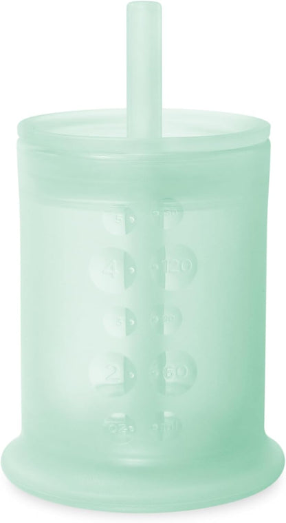 Olababy Silicone Straw Training Cup, Mint, 5 oz