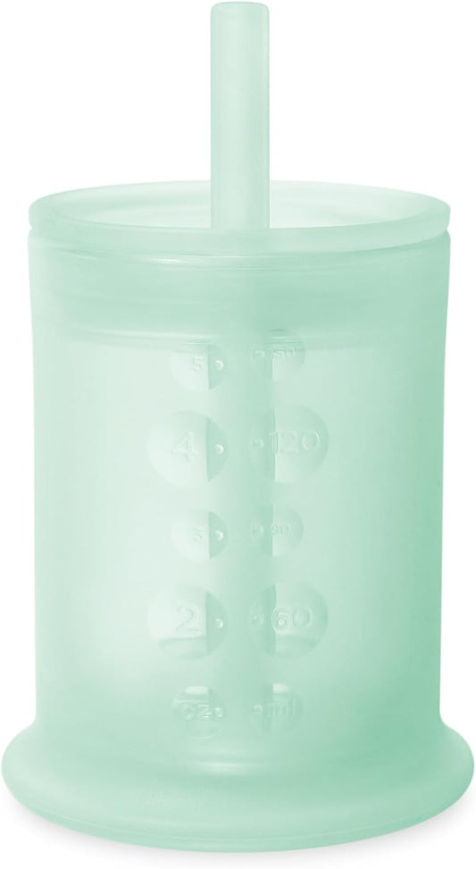 Olababy Silicone Straw Training Cup, Mint, 5 oz