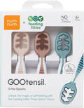 NumNum Feeding Littles Baby Spoons for 6 Months+, 3-Pack Neutrals