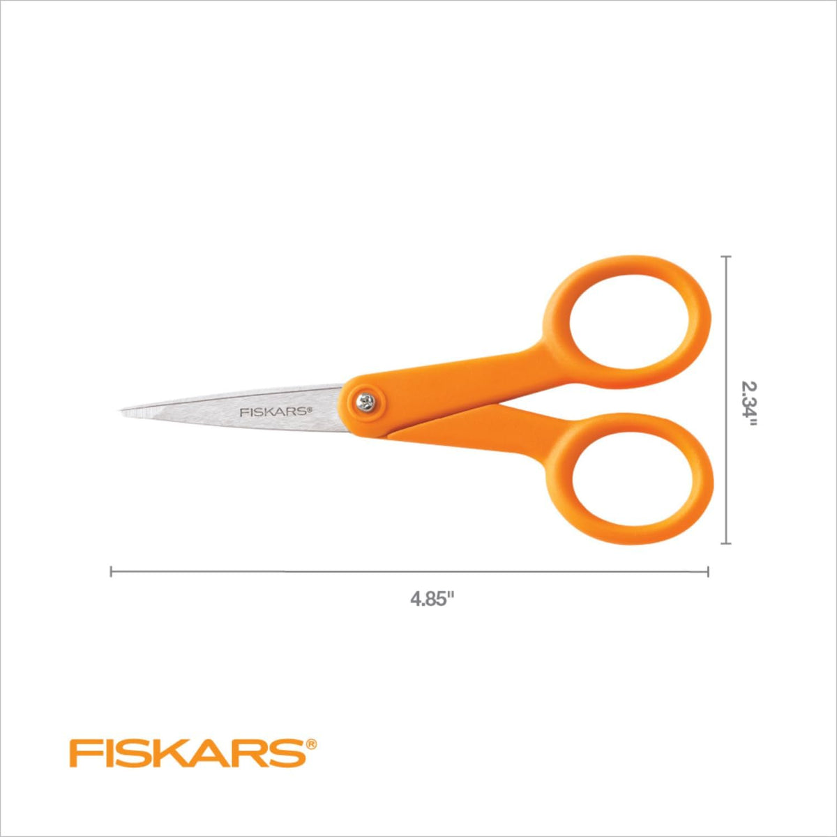 Fiskars 5 Inch Orange-Handled Micro-Tip Fabric Scissors No. 5 - view 3