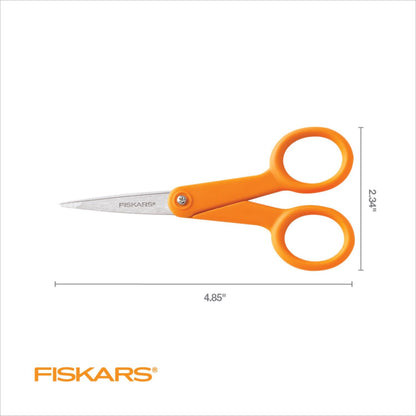 Fiskars 5 Inch Orange-Handled Micro-Tip Fabric Scissors No. 5 - view 3