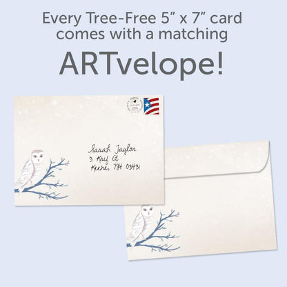 Tree-Free Greetings Solstice Owl Cards, Pack of 12 - view 4
